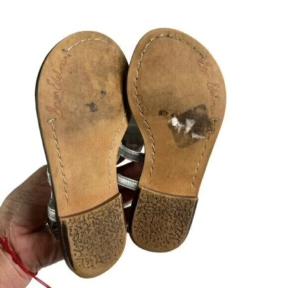Sam Edelman | Silver & Gray Toddler Buckled Sandals Size 11
